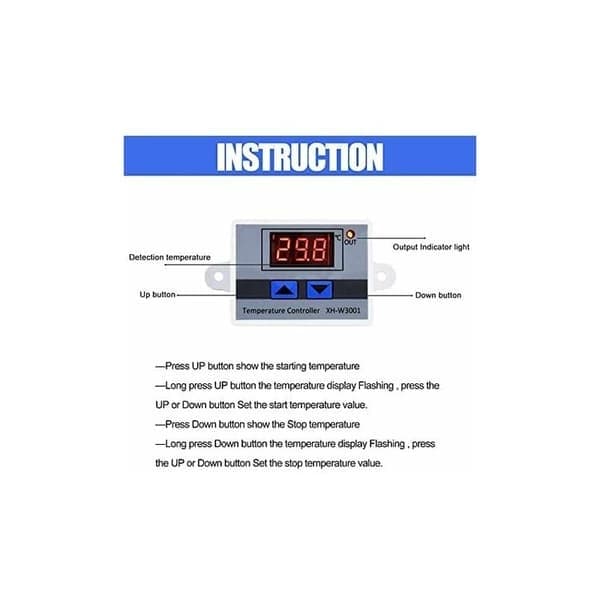 220V Digital Termostat Temperaturregulator Køling og Opvarmning