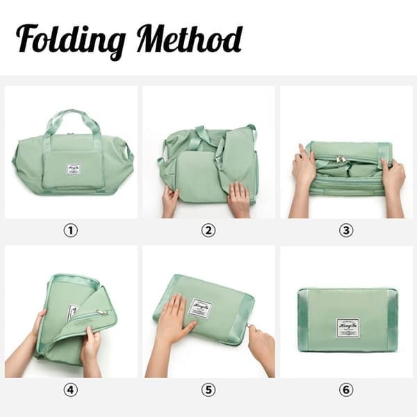 Stor foldbar rejsetaske til kvinder Pink