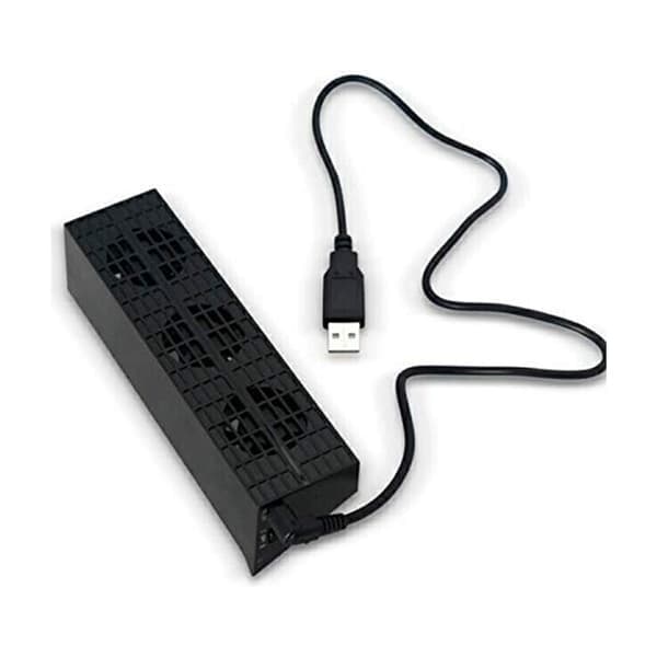 PS4 Slim Turbo Kylfläkt Extern USB-kylare, Automatisk Temperaturkontroll