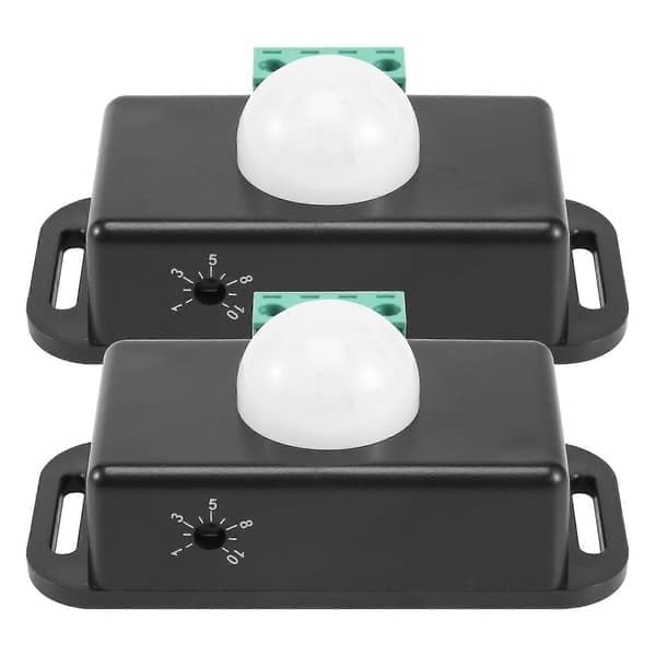 Bevegelsessensorbryter, 12V 24V PIR-sensor LED for fleksible LED-strips, 2-pakning