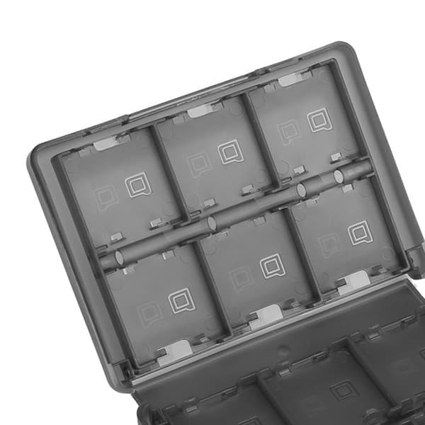 28 i 1 PP plastik spilkortetui patronopbevaringsboks til Nintendo 3DS DSL DSI LL sort