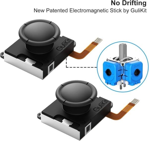 Guli Switch Joystick Replacement Kit, utan ström, Hall-effekt joystick för Switch Joycon, OLED Switch Joycon