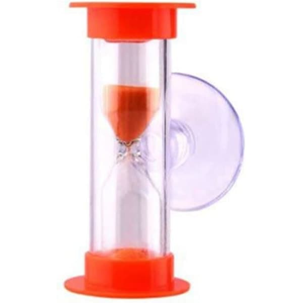 Minutdusch Sandtimer Sugkopp Badrum Nedräkning Timglas Inga Batterier Behövs Rolig Badrumsaccessoar Orange