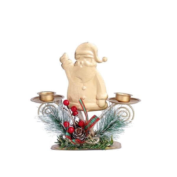 Juletre Julelysestake Hus Jern Lysestake Pynt Gave Bordlysestake Til Juleborddekorasjon Gull