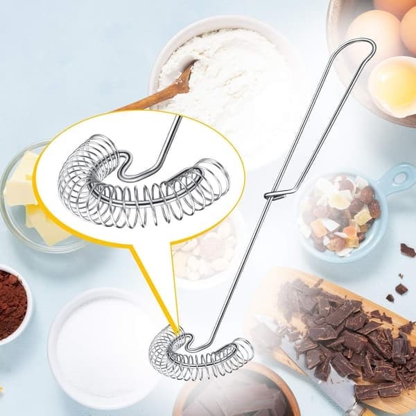 Flat visp håndholdt rustfritt stål tråd eggvisp liten visp visp flat spiralfjærvisp eggeskummer