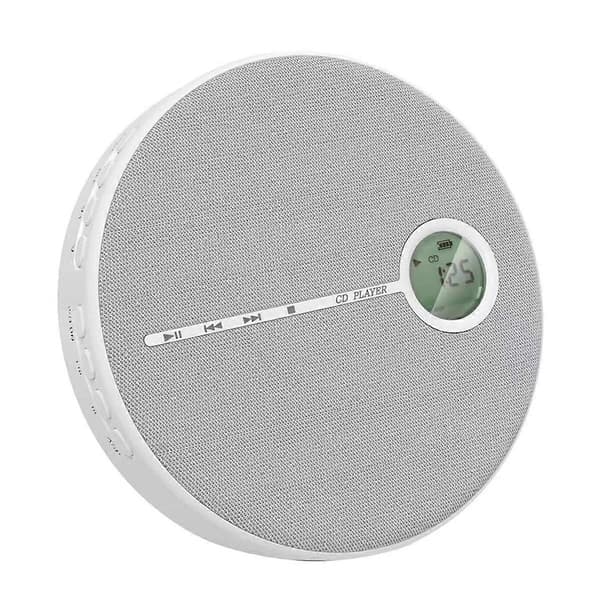 Oppladbar Bluetooth CD-spiller, musikk-CD-spiller for bil/reise, hjemmelyd med stereohøyttalere