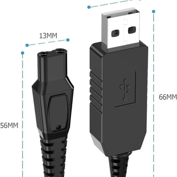 15V ladekabel for Philips 3000 5000-serien, USB-ladekabel for Philips 3000 5000 7000