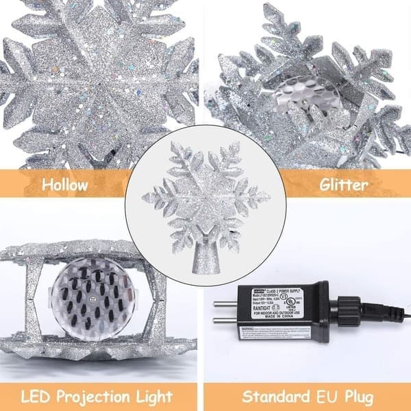 LED Snöflinge-projektor, Dynamiska Mönster, Jul Fönster Vägg