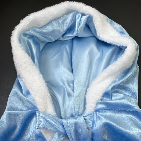 Prinsesse Hætte Kappe Kostume til Piger Maskerade Halloween Jul Karneval Cosplay Blå 5-6 År