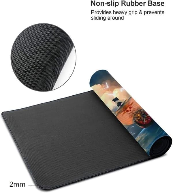 Anime Musemåtte One Piece Luffy Roronoa Zoro Nami Musemåtte Bærbar PC Anti-Slip Gummibase Syet
