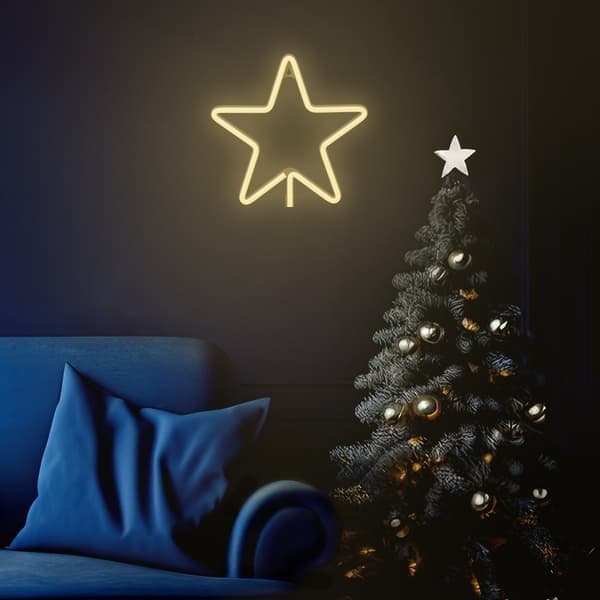 Neon LED JUL PENTASTAR varmvit FLNE22 Forever Light vit