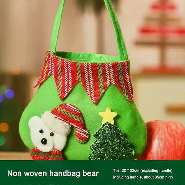 Julklappspåsar Julstrumpa Förpackningslåda Julgodispåse Barn Handhållen Prydnad Julklappspåse 18