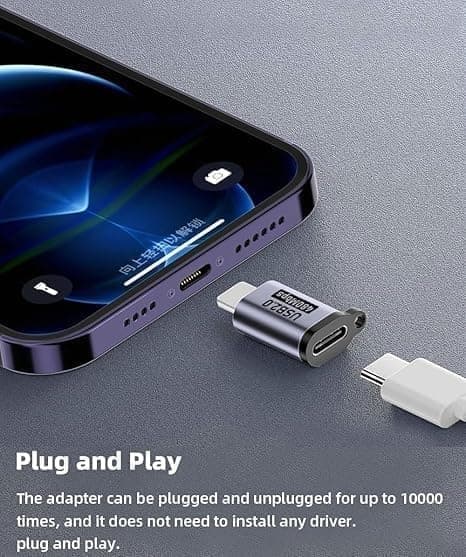 5-pack USB-adapterkit – Typ-C & Micro till Lightning, Mini & Typ-C – Kompatibel med Android/iOS-enheter