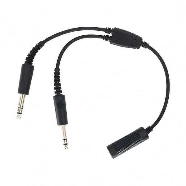 Airbus Headset Adapter 7,1 mm til GA dobbeltstik kabel til luftfartshovedtelefoner