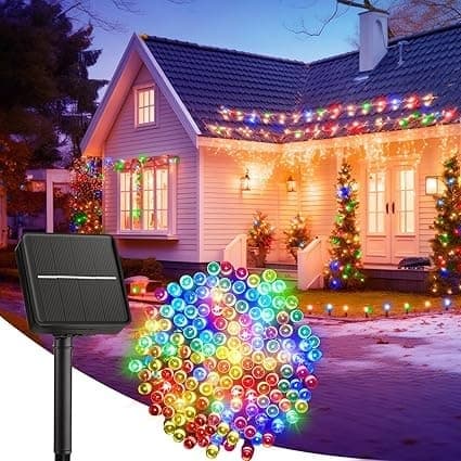 2-pak udendørs 22m/72ft 400 LED solcelledrevne lyskæder med 8 lystilstande