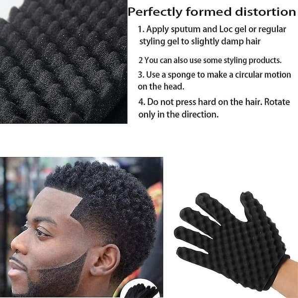 Hårsvampborste Hårsvamphandskar, Curls Coil Magic Tool, Ny dubbelsidig två-i-ett Magic Twist Ha