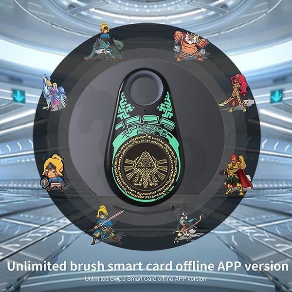 Obegränsad Amiibo Link Bluetooth-nyckelapp som stöds för Zelda Splatoon 3 Black - Green