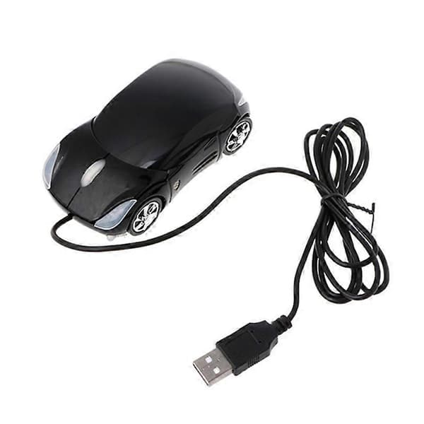 Kablet Sportsbilsmus Ergonomisk 1000DPI En Samling Af Berømte Biler USB Mus Black