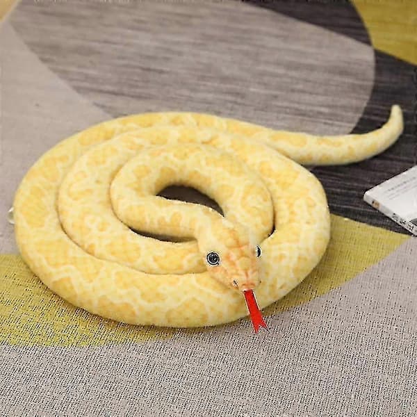 200cm/300cm Jätteormar Plyschleksak Simulering Lång Gyllene Python Uppstoppad Orm Plysch Barn Pojkar Present Heminredning Yellow 300cm