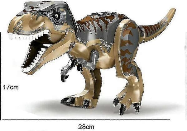 Jurassic T-rex Raptor Modulaariset rakennuspalikat lelu lapsille 3-12-vuotiaille harmaa