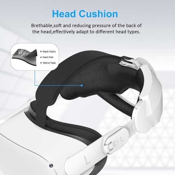 Justerbart huvudband som passar Oculus/Meta Quest 2 VR-headset