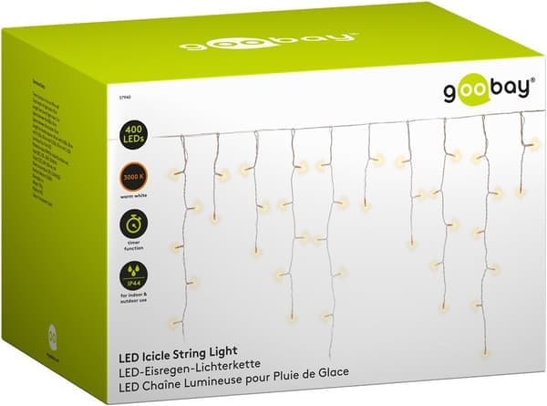 400 LED lyskæde til istapper