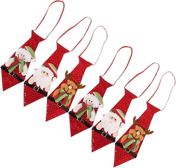 Delar Julslips Herr Julhalsduk Slipsar för män Herrhalsduk till jul Julslips Nyhetsslipsar Tyg