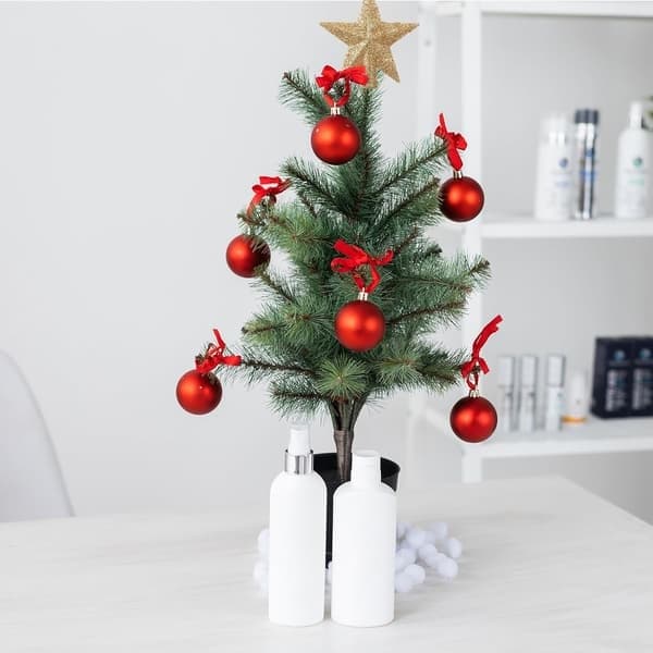2 stk. mini juletretopper, små juletretopper glitrende stjerner juletretopper liten jul