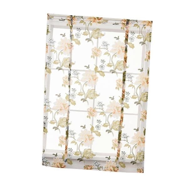 Kök Fönster Korta Gardiner Panel Lila Pion 60x140cm