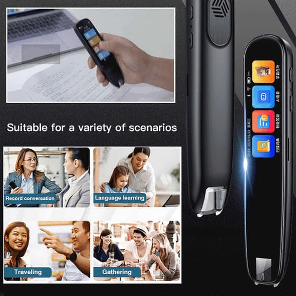Scan Sense Pen, AI Smart Pen, Oversetter Skannerpenn, Umiddelbare AI-svar for matematikk Blue