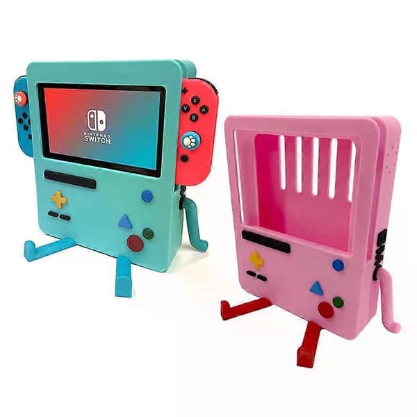 FÖR SWITCH BMO STATIV Söt Tecknad Flerfärgad Silikonmaterial Handhållet Spelskärmsstöd 2