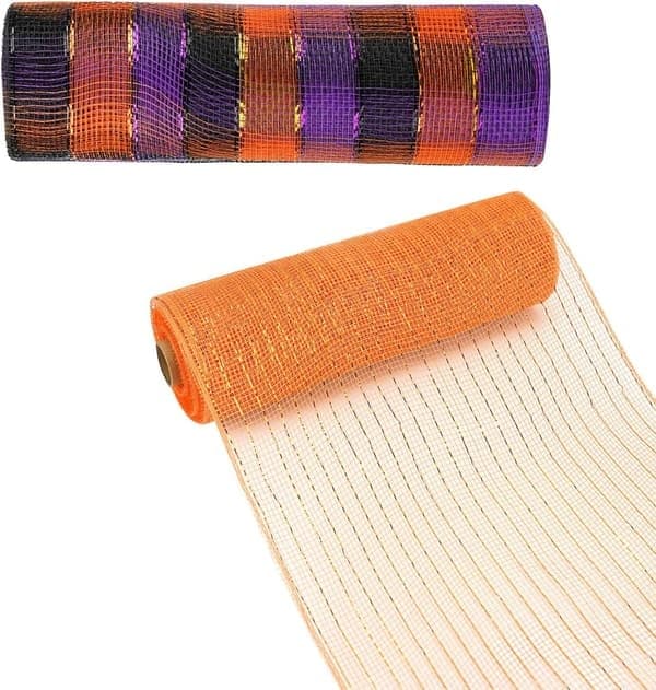 Deco Mesh Bånd, Dekorativt Julebånd, Dekorative Halloween Mesh Ruller til Kranse, Håndværk og Julepynt