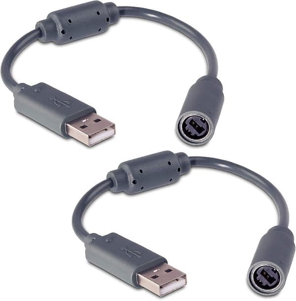 2-pack trådbunden handkontroll USB Breakaway-kabel för Microsoft Xbox 360 Guitar Hero