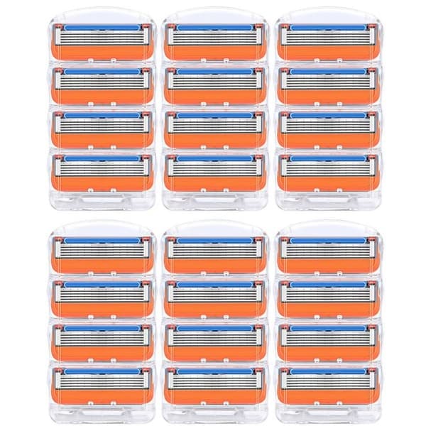 24 stk. barberblade barberblad refills til Fusion 5, barberblade til mænd - Orange ny version