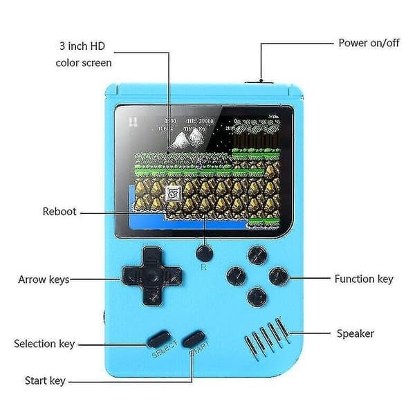 Gameboy indbygget 500 klassiske spil retro videospilkonsol børnelegetøj høj kvalitet