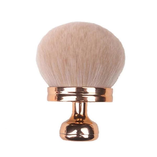 Svamped-hoved makeupbørste Bløde børster Løs pudderbørste Bærbar foundation Rose Gold