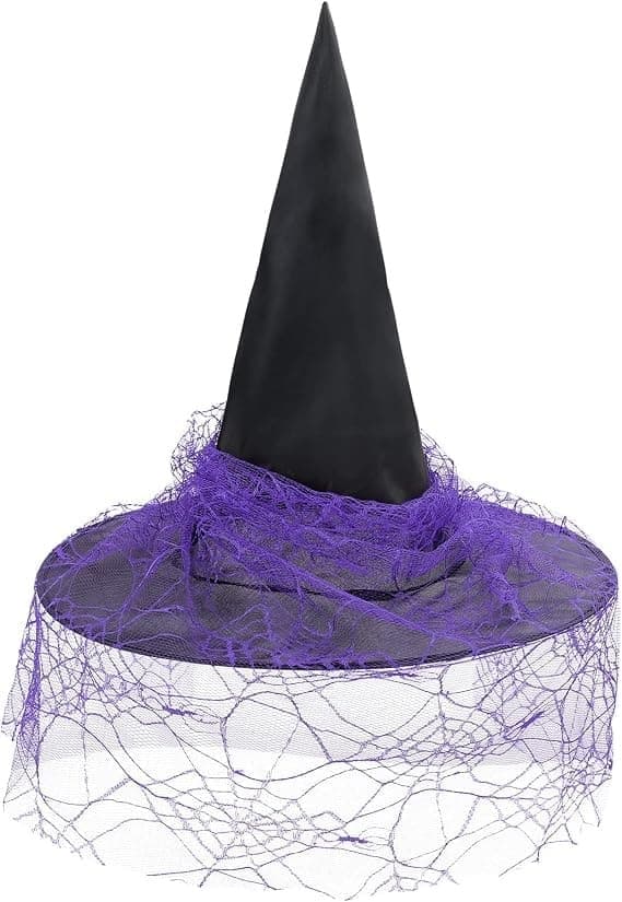 Halloween heksehue til kvinder Spids blonde Halloween kostume tilbehør til fest