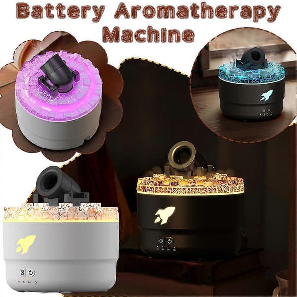 Cannon Blast Aroma Luftfugter LED Dampkanon Luftfugter Lydløs Diffuser Aroma White US Plug