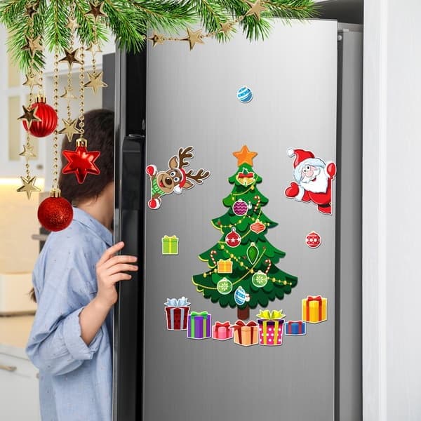 Sæt snemandstræmagnet sæt juletræsmagnet sæt jul