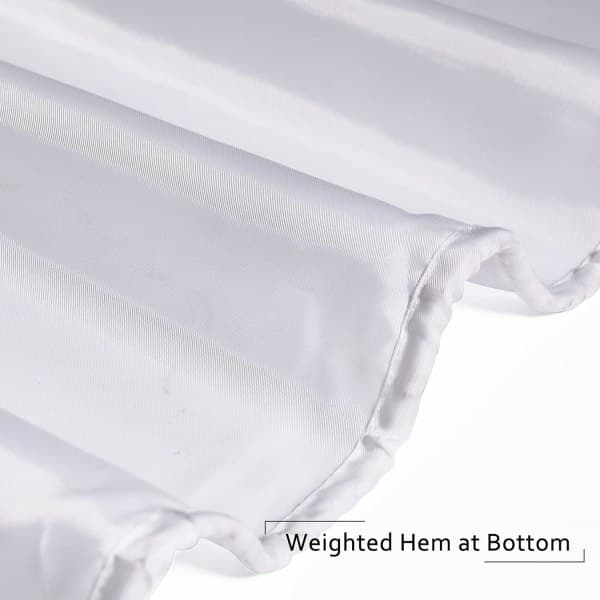 Duschdraperi - 180 x 180 cm Mögelresistent, viktad fåll, vattentätt polyestertyg, badrumsgardin med duschdraperiringar i plast