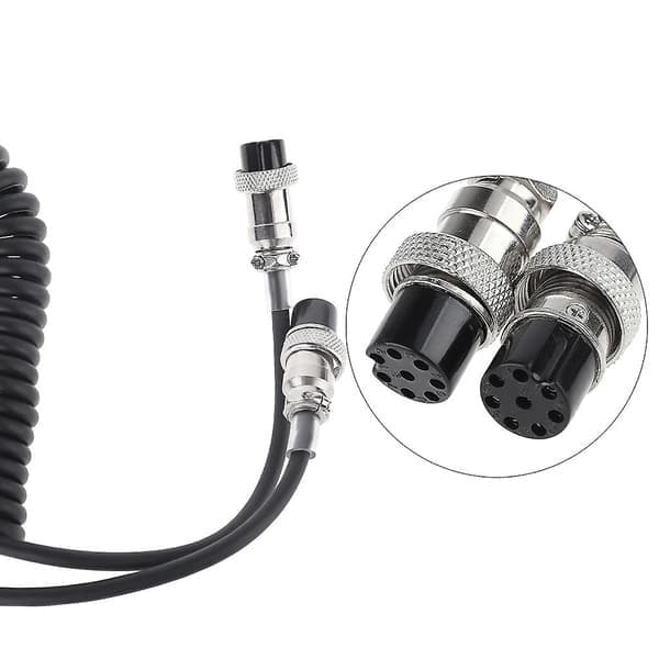 70 cm flylinjemikrofonkabel for Kenwood transceiver MC-60 svart holdbar