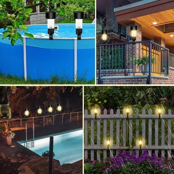 Delar ovan jord poolbelysning, solcellsdriven LED-poolbelysning, poollampa, IP44 vattentät, pooltillbehör (28cm)