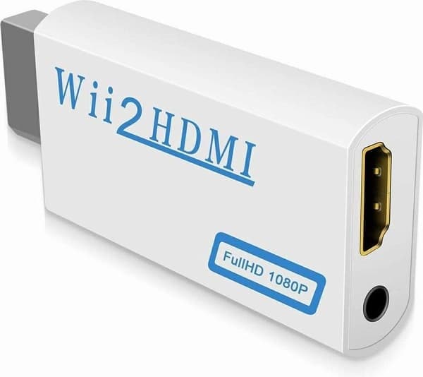 Wii till HDMI-adapter, 1080p Full-HD Nintendo Vit