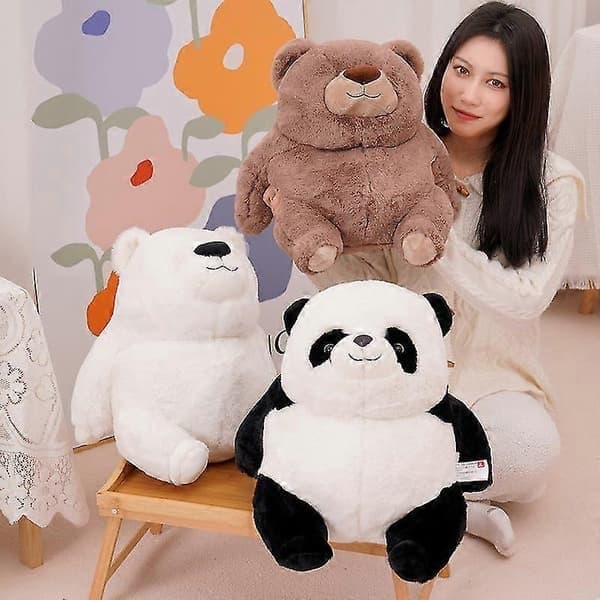 Panda docka plyschleksaker söt knubbig tygdocka kudde presentdocka för barn