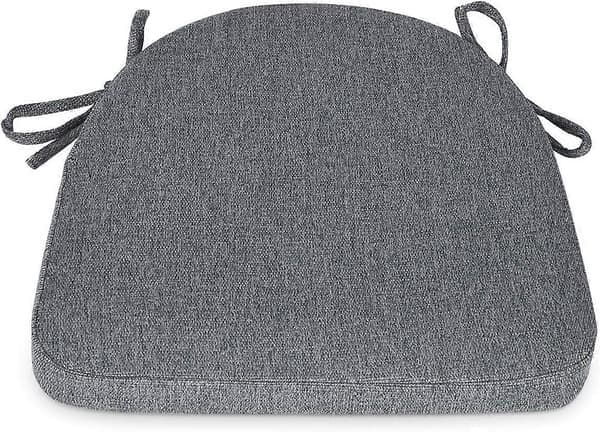 Stolputer med bånd [43x42x5 cm] Sklisikre kjøkkenstolputer og sitteputer - Mørkegrå