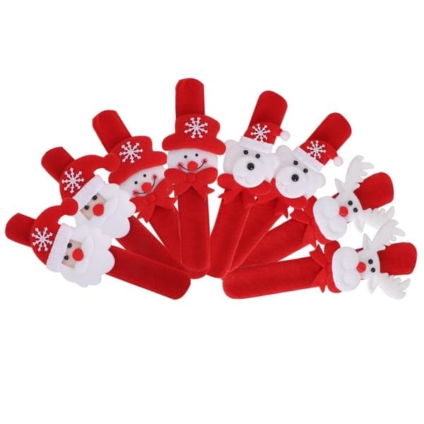 8 st tecknad form jul slap armband handledsdekoration barnpresent med LED-ljus
