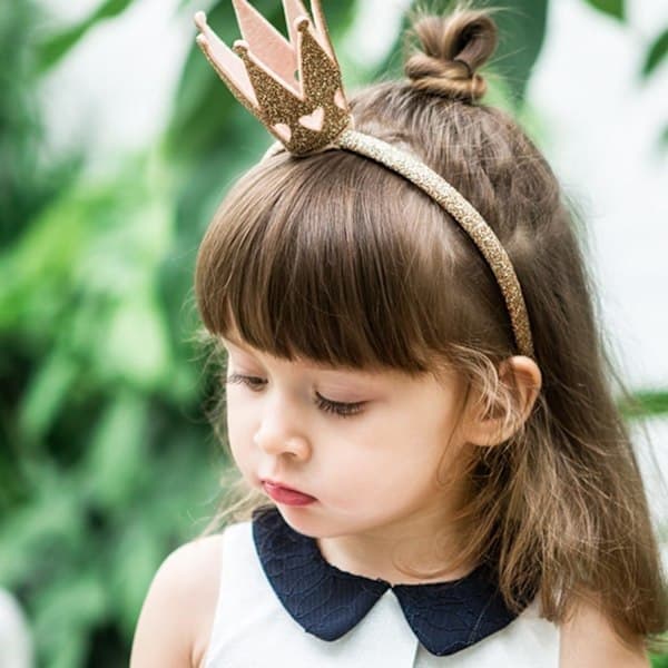 2 st glittrande glänsande tiara guld prinsesskrona tiara bröllopsfest för flickor barn Halloween jul födelsedag