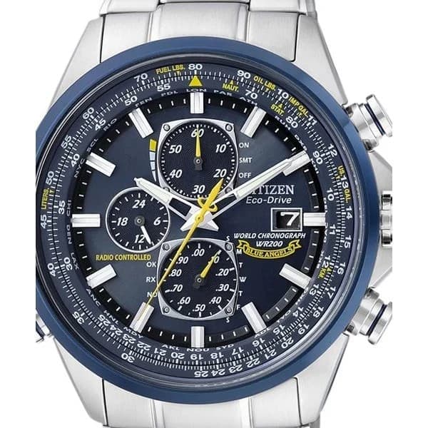 NY Lyxig CITIZEN Blue Angels Klocka - Herr World Chronograph Quartz