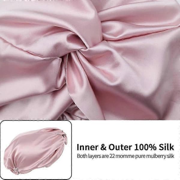 Silke sovehætte til kvinder, silke sovehætte, silke sovehætte 24*25cm