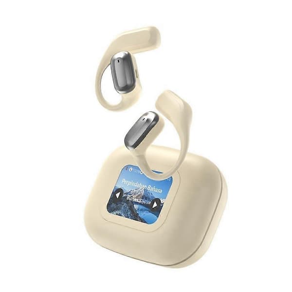 Trådlösa Bluetooth-översättningshörlurar Beige